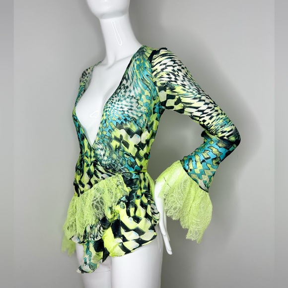 Roberto Cavalli Tops - Roberto Cavalli 2003 psychedelic silk top